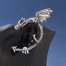 Alloy Dragon Cuff Earrings, Climber Wrap Around Earrings, No Piercing Ear Clips for Men Women