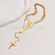 Stainless Steel Long Y Cross Necklace Punk Chic Lady Necklace