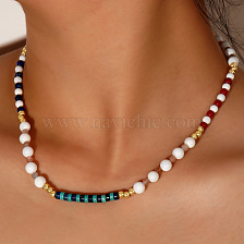 Bohemian Style Multicolor Gemstone Beaded Necklace Unique Fashion Accessory