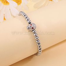 Fashion Skull Haematite Plating Bracelets 1 Piece