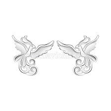 Elegant Phoenix Design Silver Stud Earrings for Mother's Day, Birthday Gift