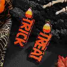 Halloween Style Trick-Treat Beaded Earrings for Women, Perfect Gift