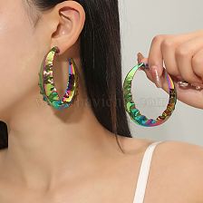  Style Simple Colorful C-shaped Earrings