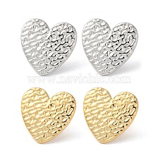 304 Stainless Steel Stud Earrings, Heart