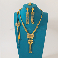 Extravagant Middle Eastern Wedding Jewelry Set with Gold Plating