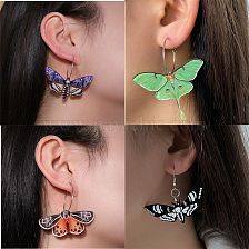 Fashion Butterfly Arylic Alloy Women'S Earrings 1 Pair