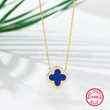 Fashionable S925 Silver Four-Leaf Clover Necklace with Multiple Colors