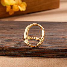 Irregular Geometric Retro Hip-hop Women's Open Mouth Ring