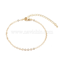 Brass Cable Chain Bracelets, with Lobster Claw Clasps