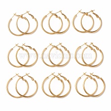 304 Stainless Steel Hoop Earrings