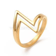 Ion Plating(IP) 304 Stainless Steel Hollow Letter Z Finger Rings, Lightning Wide Band Rings for Women Men