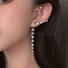 Fashionable long tassel ear cuff with high sense of curve.