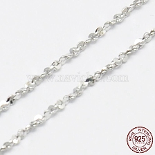 925 Sterling Silver Necklaces, with Spring Ring Clasps