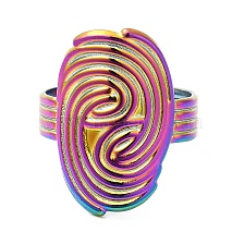 304 Stainless Steel Vortex Open Cuff Ring for Women