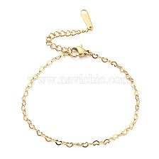 304 Stainless Steel Heart Link Chain Bracelet for Women