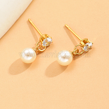 Fashionable and Cute 18K Gold Plated Earrings Set with Zirconia