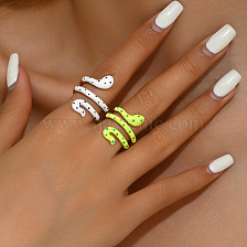 Bohemian Style Copper Snake Ring for Women, Perfect for Daily Wear