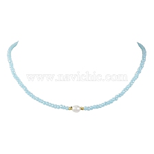 Glass Beads with Pearl Necklaces