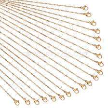 Nbeads 20Pcs 304 Stainless Steel Cable Chain Necklaces Set for Men Women