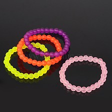 Stretchy Frosted Glass Beads Kids Bracelets for Children's Day, 42mm