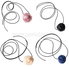 Cloth Choker Necklaces, Rose Flower