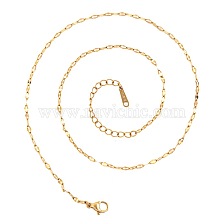 Stainless Steel Cross Lip Chain Titanium Gold Plated Collarbone Necklace Gold.