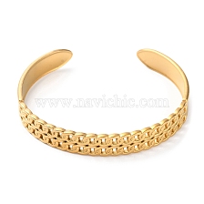 304 Stainless Steel Curb Chains Shape Cuff Bangles