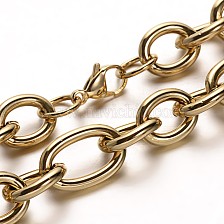 304 Stainless Steel Mother and son Chain Necklaces, with Lobster Clasps, 17.7 inch (449mm)