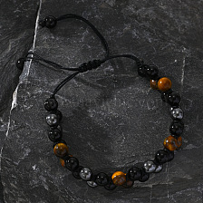 Natural Energy Stone Bracelet Handmade Tiger Eye Mixed Material Men Women