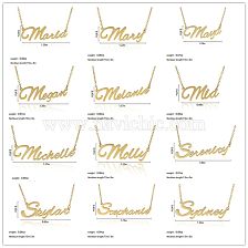 Fashion English Name Pendant Stainless Steel Clavicle Chain Necklace