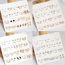 1 Set Lady Geometric Plating Alloy Ear Studs