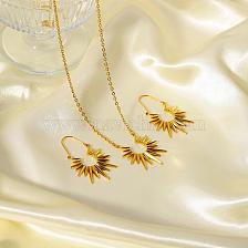 Sunflower Pendant Stainless Steel Necklace Fashion Jewelry Non-fading Accessories.