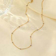 Simple Square Beaded Necklace for Women, Fashionable and Versatile