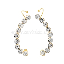 Rhinestone Cuff Earrings for Girl Women Gift, 304 Stainless Steel Earrings