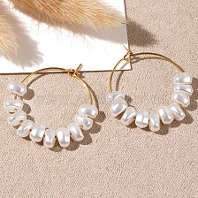 Bohemian Style Pearl Earrings for Friends and Besties