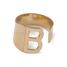 304 Stainless Steel Initial Letter B Open Cuff Rings for Women