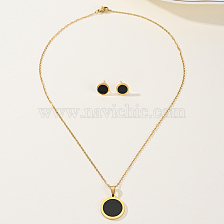 Elegant 18K Gold Plated Geometric Jewelry Set for Women's Daily Wear