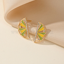 Exquisite Zircon Orange Fruit Earrings for Ladies' Daily Party Fashion.